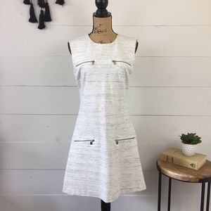 Banana republic heather gray/white shift dress SZ8